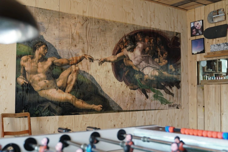 Wanddruck auf Holzuntergrund Berlin